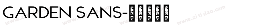 Garden Sans字体转换